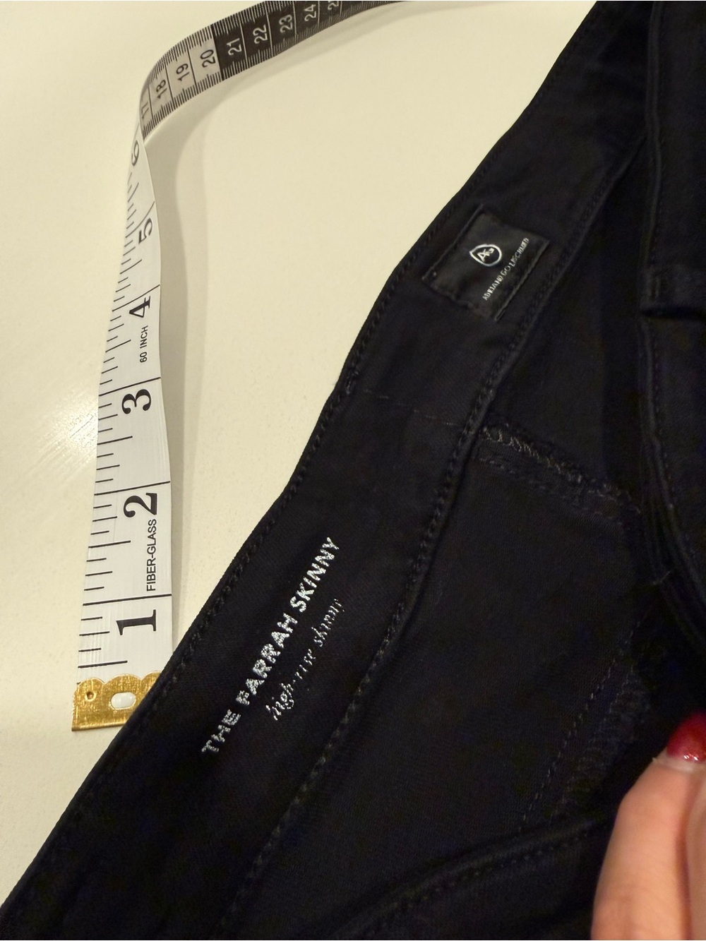 AG Jeans Adriano Goldschmied Black Farrah Skinny Jeans Sz 29 - Picture 8 of 9